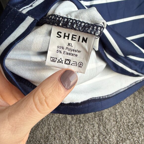 SHEIN Blue/White striped top - Picture 3 of 3